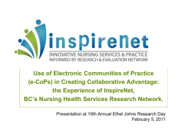 The BC Nursing Health Services Research Network:
