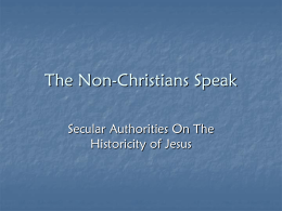 The Non-Christians Speak