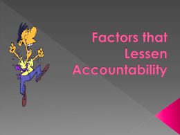 Factors that Lessen Accountability