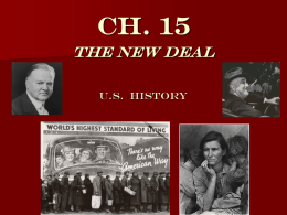 Ch. 15 – The New Deal