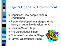 Piaget’s Cognitive Development