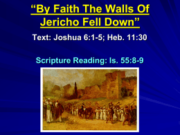 'By Faith The Walls Of Jericho Fell Down'