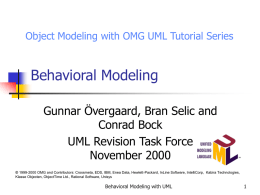Behavioral Modeling with UML
