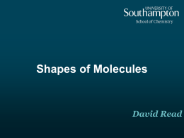 VSEPR and shapes of molecules