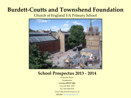 Burdett-Coutts and Townshend Foundation Church of England