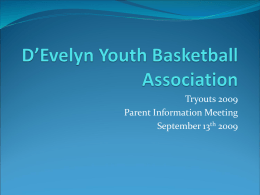 D’Evelyn Youth Basketball Association