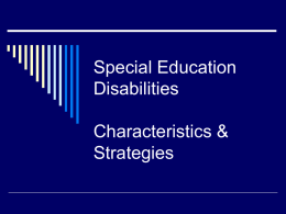 Special Education Diagnosis