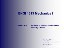 ENGI 1313 Mechanics I - Memorial University of Newfoundland