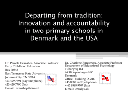 Departing from tradition: Innovation and accountability in