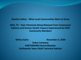 Pipeline Safety - What Local Communities Want to Know DISH