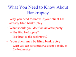 Basic Bankruptcy - Illinois Legal Advocate