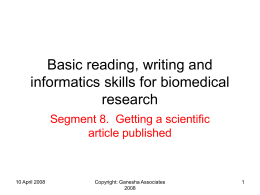 Basic reading, writing and informatics skills for