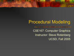Procedural Modeling - UCSD Computer Graphics Lab
