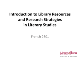 Introduction to Research Methods in Literary Studies