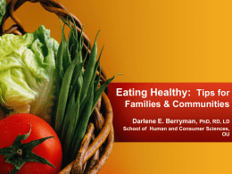 Eating Healthy: Tips for Families & Communities