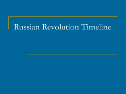 Russian Revolution Timeline - G-PISD