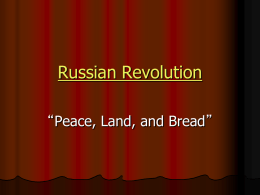 Russian Revolution - Anderson High School