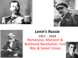 Lenin’s Russia 1917