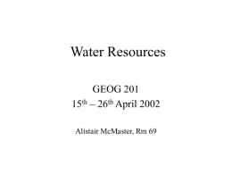 Water Resources - Rhodes University