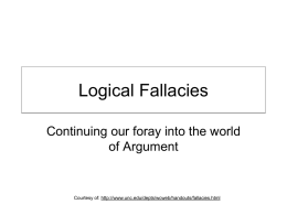 Logical Fallacies - River Mill Academy