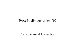 Psycholinguistics 09