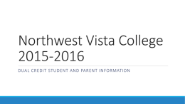 Northwest Vista College 2015-2016