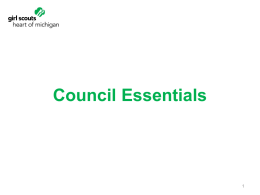 Council Essentials - Girl Scouts Heart of Michigan