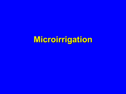 Micro irrigation - Oklahoma State University–Stillwater