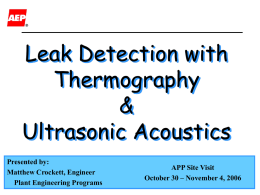 Leak Detection with Thermography and Ultrasonic Acoustics