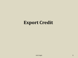 Export Credit - ICAI