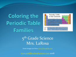 Coloring the Periodic Table