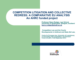 Competition Law litigation in the UK Courts: A study of