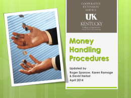 Money Handling Procedures