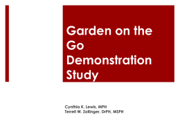 Garden on the Go Demonstration Study