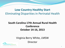 Low Country Healthy Start - SC Office of Rural Health