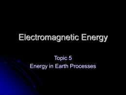 Energy in Earth Processes