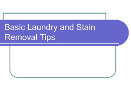 Basic Laundry and Stain Removal Tips