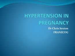 Hypertension In Pregnancy