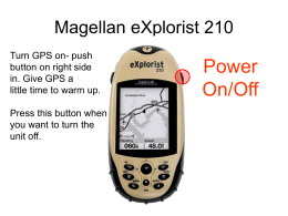 Magellan eXplorist 210 basics revise