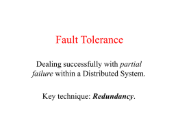 Fault Tolerance - Institute of Technology, Carlow