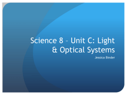 Science 8 – Unit C: Light & Optical Systems