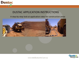 Dust Control with Dustac