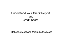 Understand Your Credit Report
