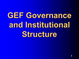 Fine-Tuning GEF Secretariat: Work Program Agreements