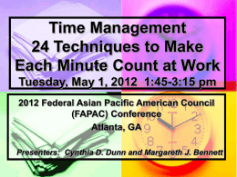 Time Management - FAPAC
