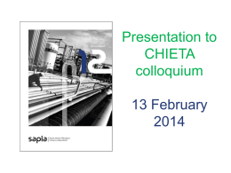 SAPIA 2012 Annual Report - Chemical Indusries Education