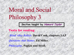 Moral and Social Philosophy 3