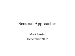 Sectoral Approaches