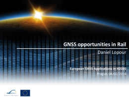 GNSS opportunities in (name of the segment)