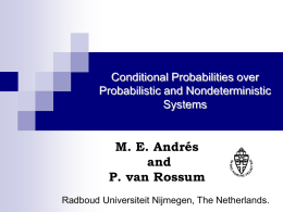 Conditional Probabilities over Probabilistic and